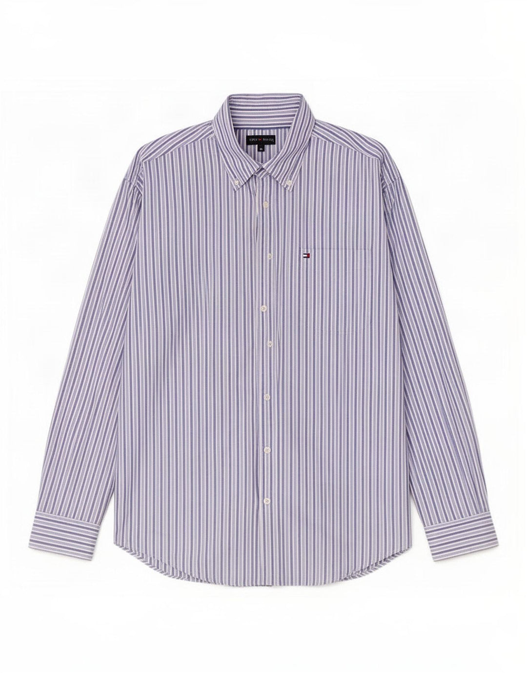 Tommy Hilfiger Herrenhemd Mittelblauer Nadelstreifen