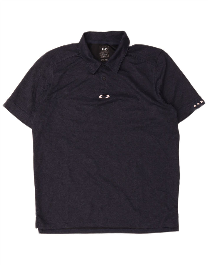 Oakley Herren-Poloshirt mit normaler Passform, Größe L, Marineblau