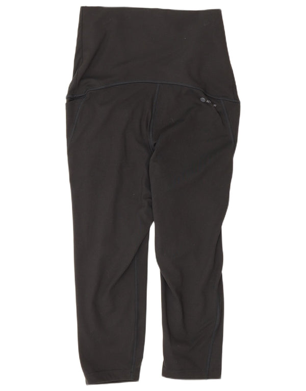 Adidas Damen Umstands-Capri-Leggings UK 12/14 Medium Schwarz Polyester
