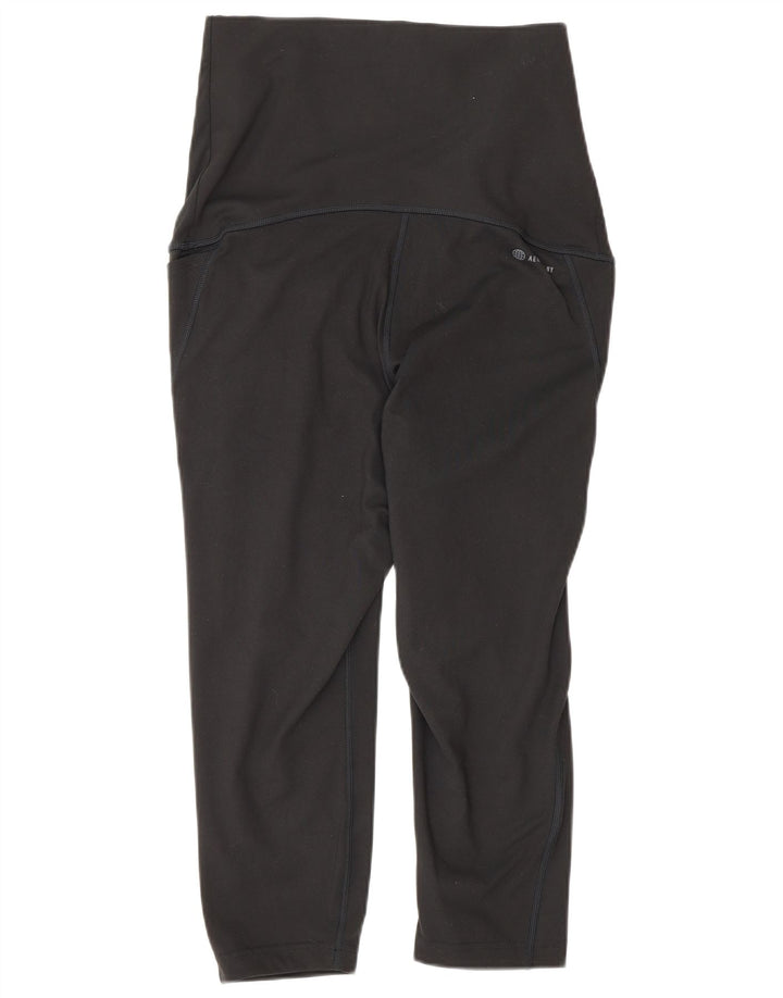 Adidas Damen Umstands-Capri-Leggings UK 12/14 Medium Schwarz Polyester