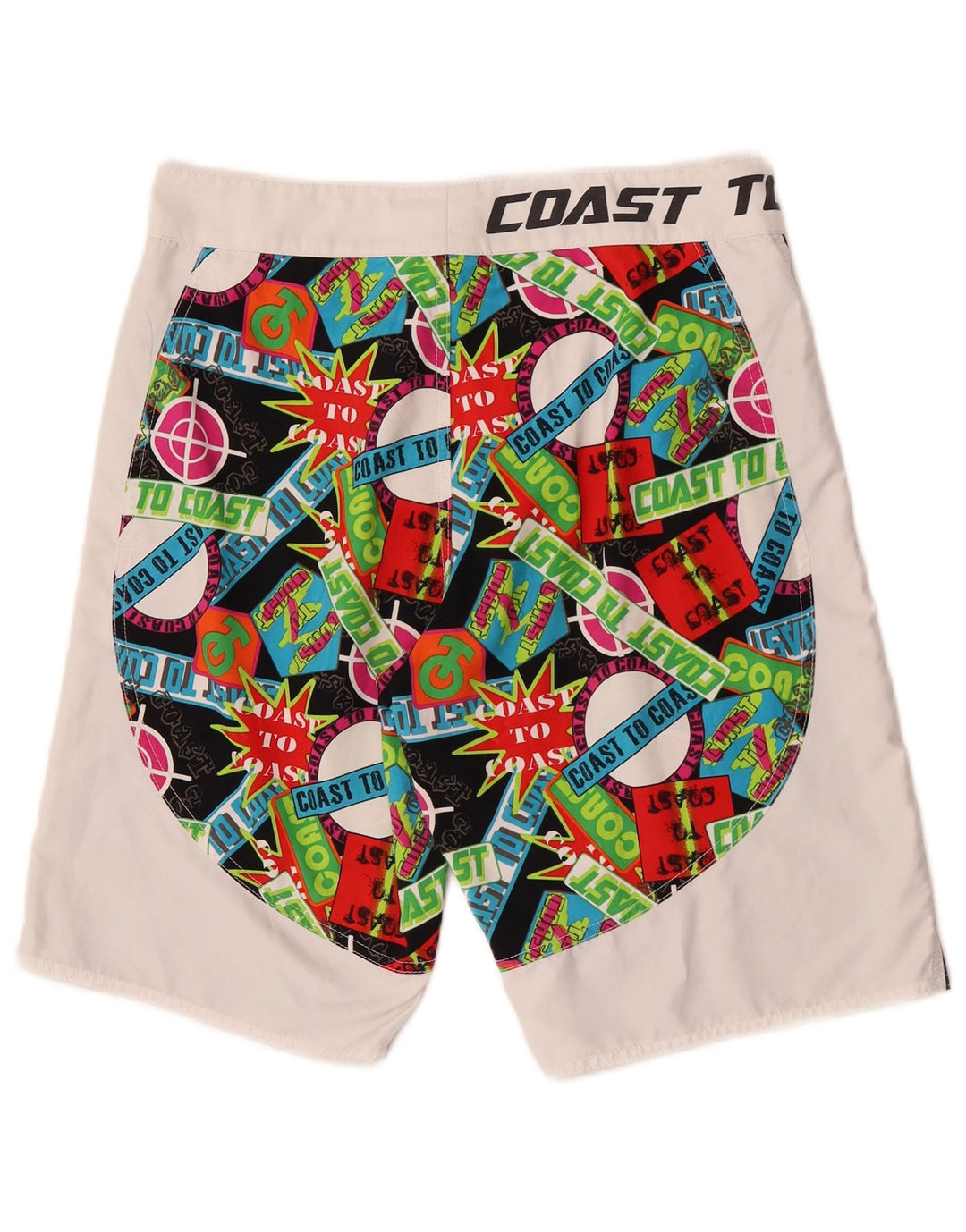 Coast Herren-Badeshorts mit Grafik, mittelgroß, mehrfarbig, Polyester