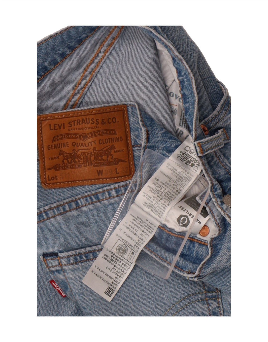 LEVI'S Womens 511 Slim Jeans W29 L29 Blue Cotton Vintage Levi's and Second-Hand Levi's from Messina Hembry 