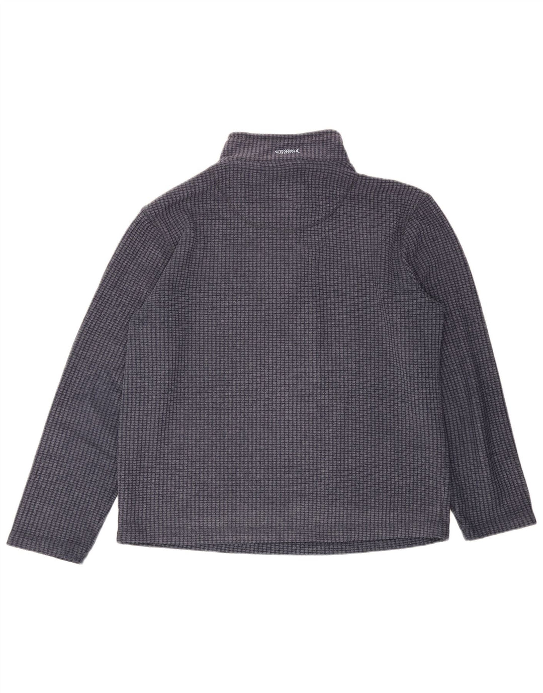 Weird Fish Herren-Fleecepullover mit Reißverschluss am Hals, groß, marineblaues Polyester