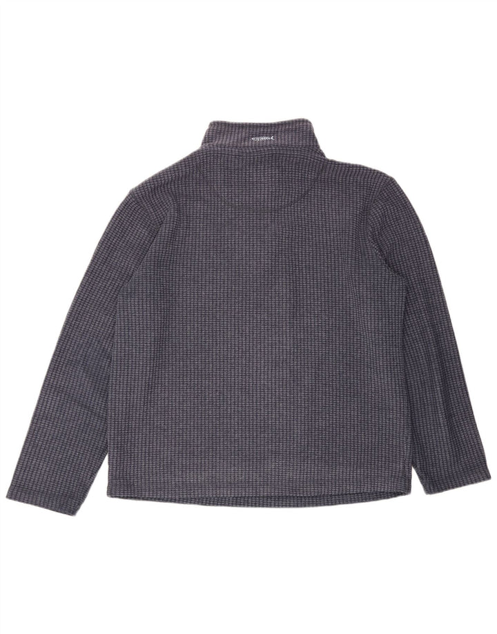 Weird Fish Herren-Fleecepullover mit Reißverschluss am Hals, groß, marineblaues Polyester