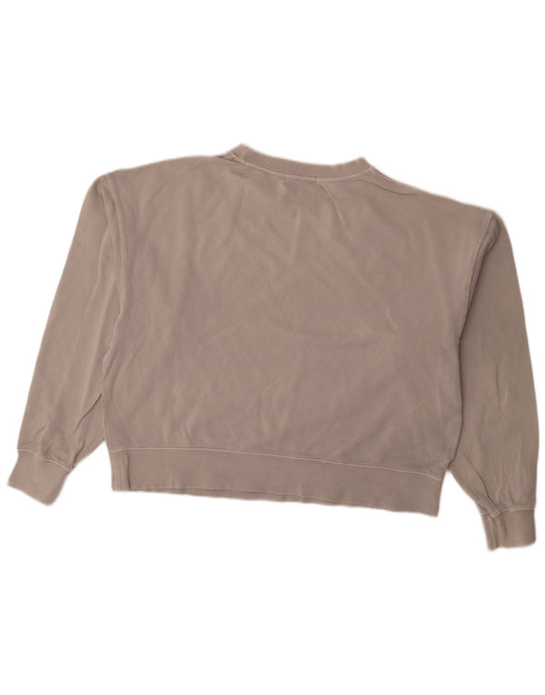 Zara Womens Oversized Sweatshirt Jumper UK 16 Large Grey Cotton