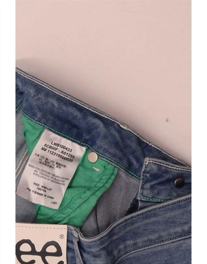 Lee Damen Slim Jeans W29 L27 Blaue Baumwolle