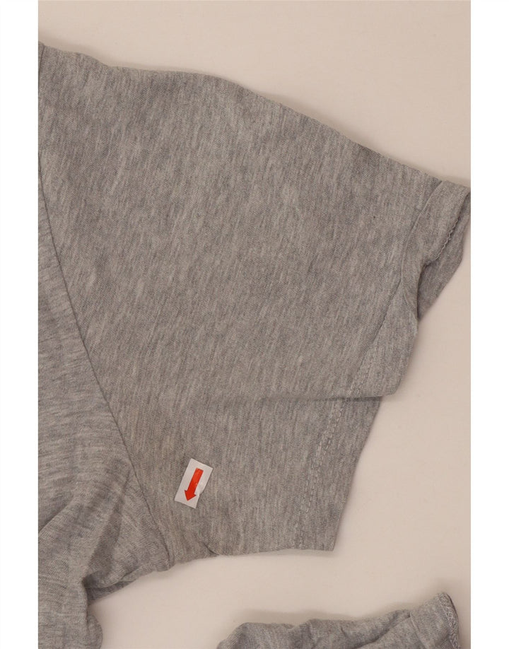 All Saints Herren-T-Shirt mit schmaler Passform, groß, aus grauer Baumwolle