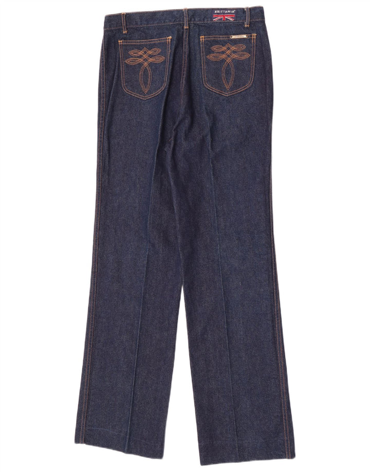 Vintage Damen Straight Jeans W34 L32 Marineblaue Baumwolle