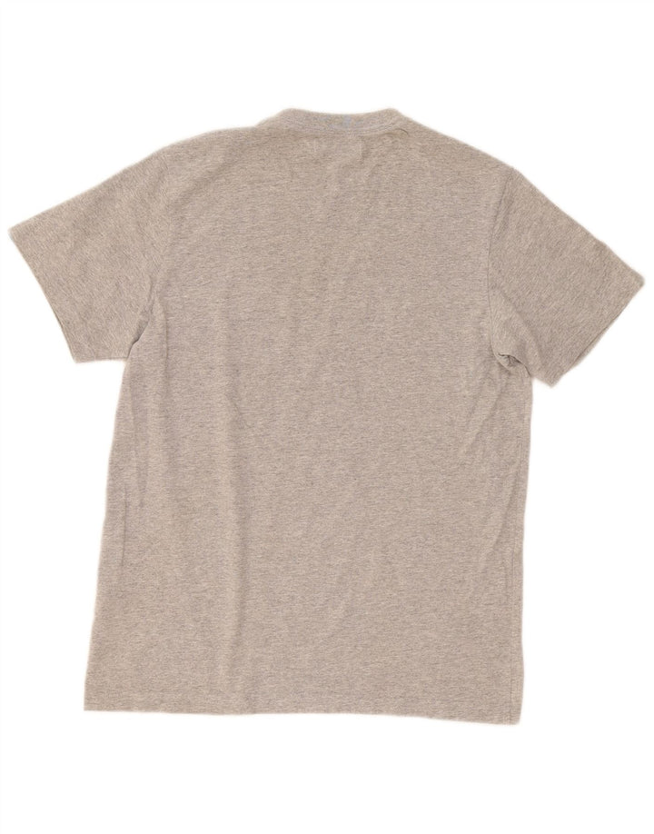 Adidas Herren Grafik-T-Shirt aus mittelgrauer Baumwolle