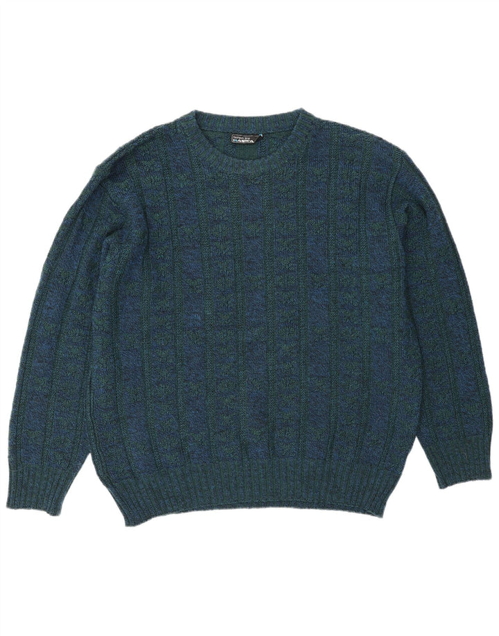 Rasica Herren-Pullover mit Rundhalsausschnitt, Größe 54, XL, Blau