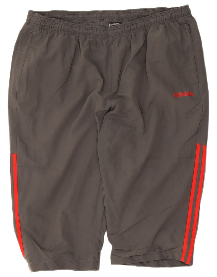 Adidas Herren Sport Shorts 2XL Grau Polyester