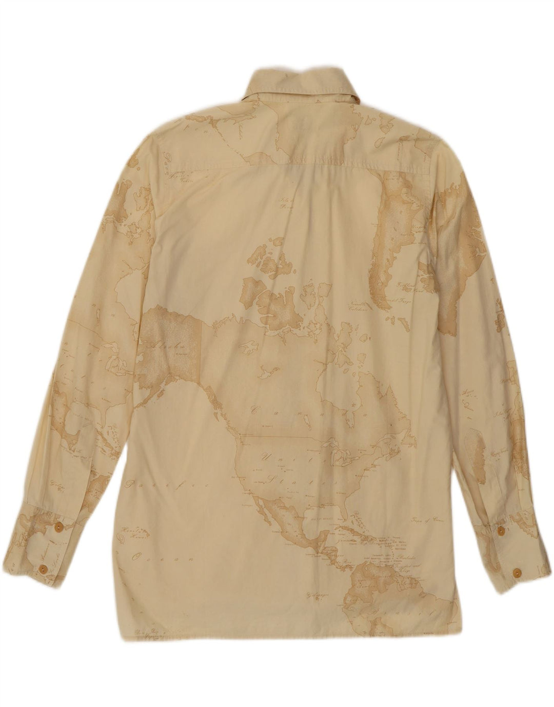 ALVIERO MARTINI Damen Grafikshirt IT 42 Mittelbeige Baumwolle