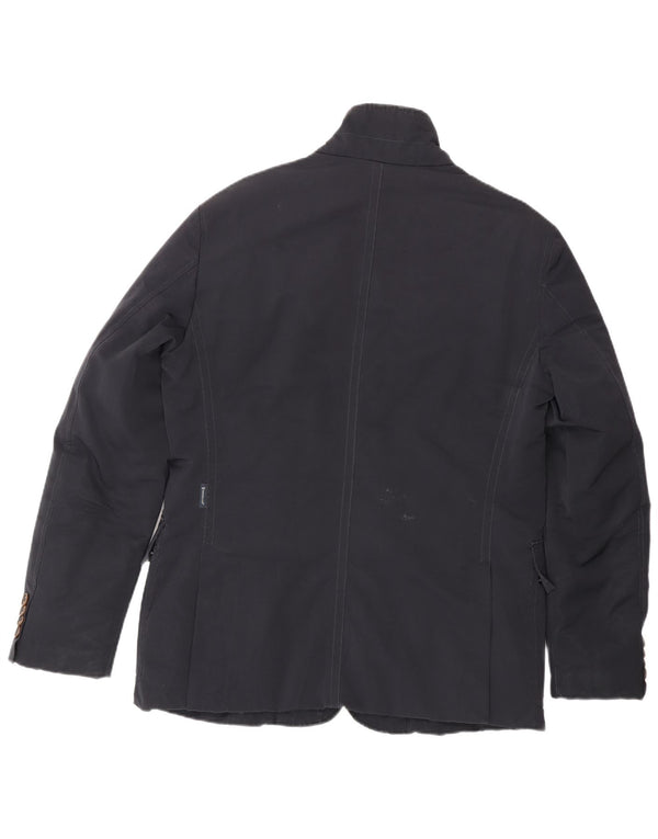 Moncler Herren gepolsterte Jacke Größe 4 XL Marineblau Polyester