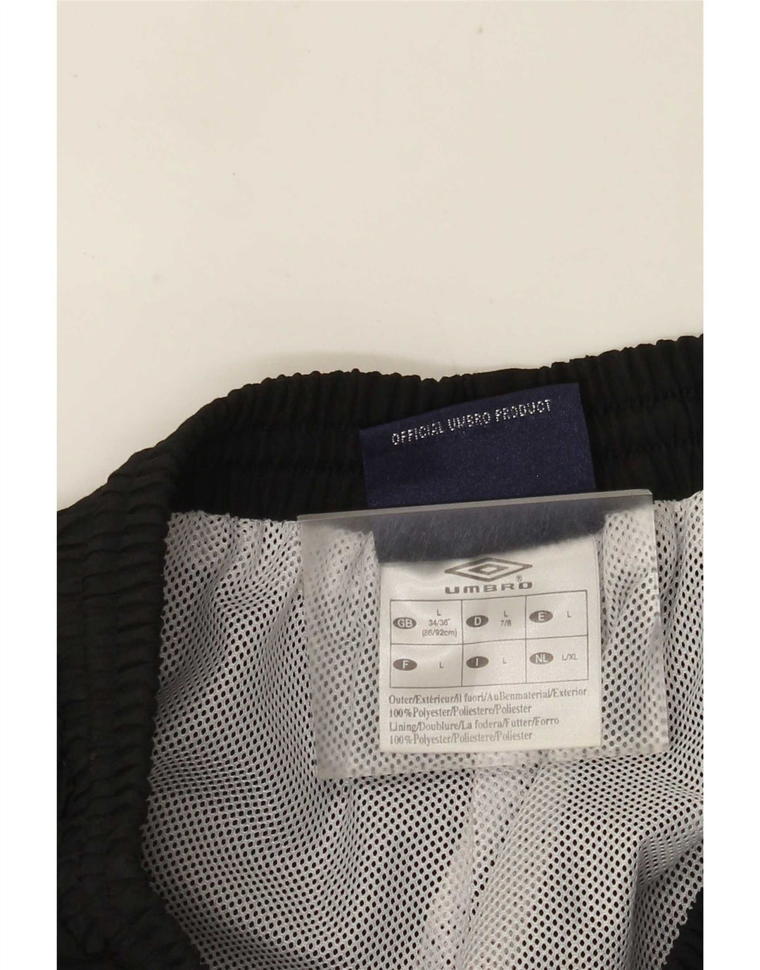 Umbro Herren-Trainingshose, Jogginghose, Größe L, Schwarz, Polyester