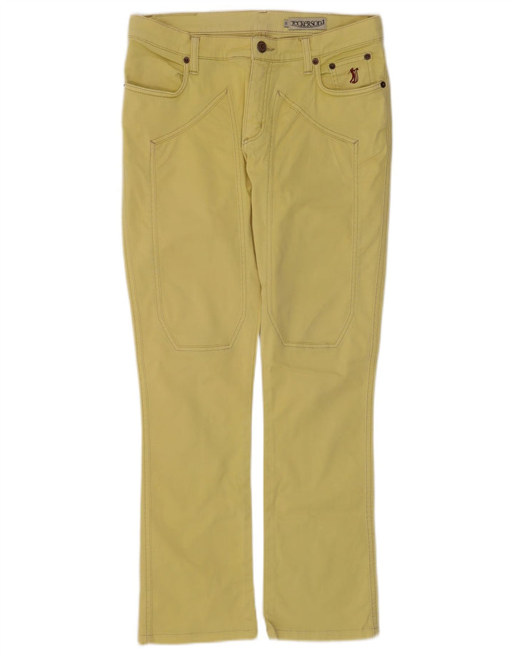 Jeckerson Damen Bootcut Jeans W29 L28 Gelbe Baumwolle