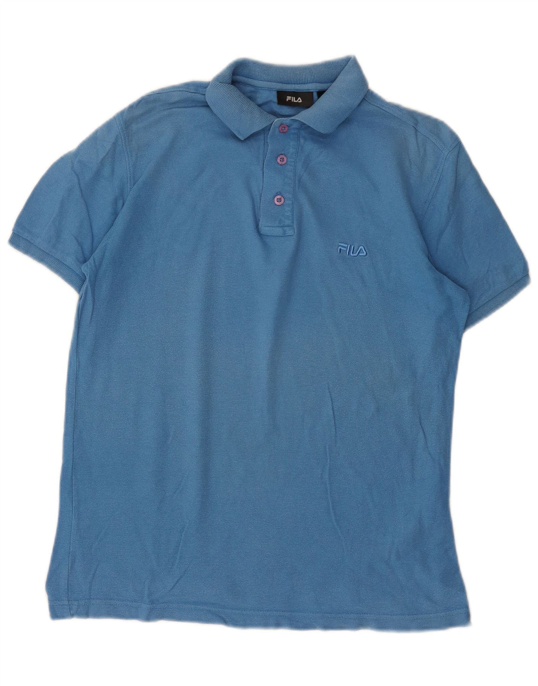Fila Herren-Poloshirt, kleine blaue Baumwolle
