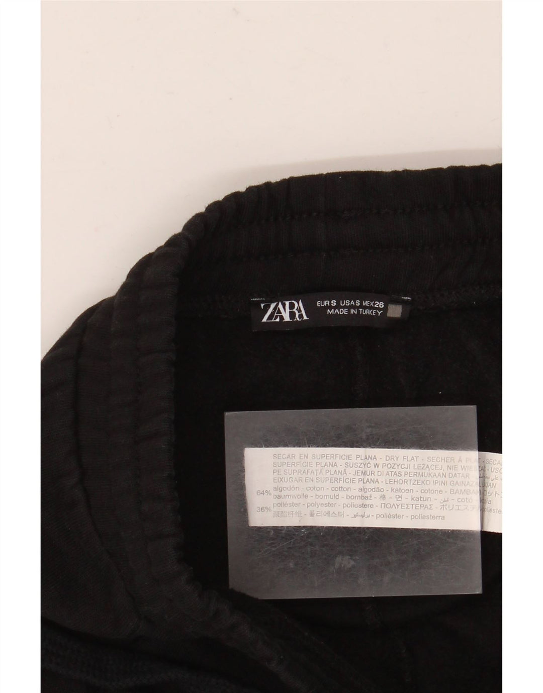 ZARA Damen-Trainingshose, Größe S, Größe S, Schwarz, Baumwolle