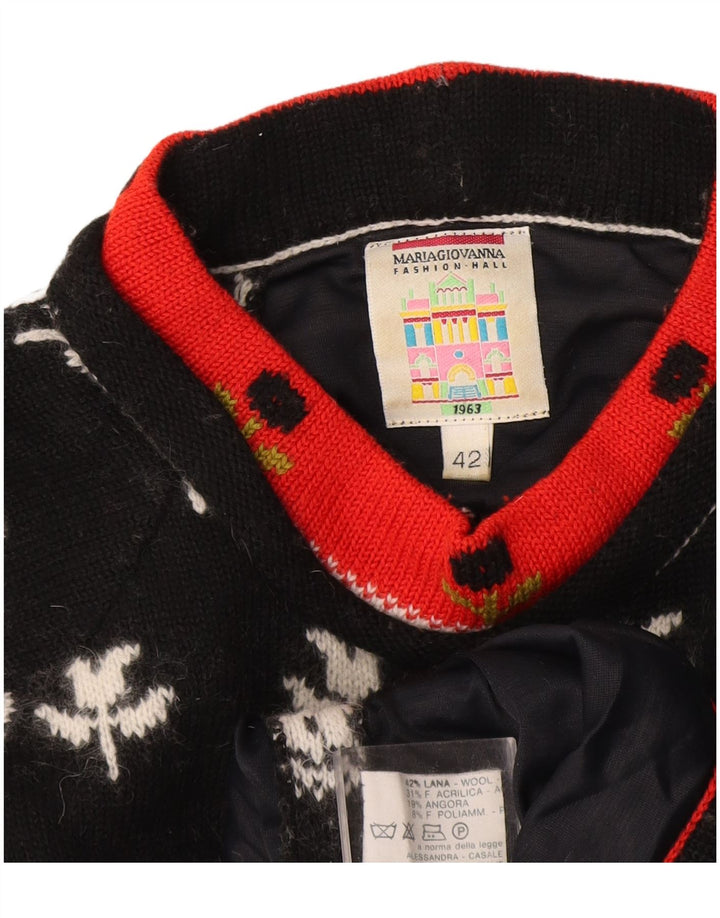 Maria Giovanna Damen Rollkragenpullover Pullover IT 42 Medium Schwarz