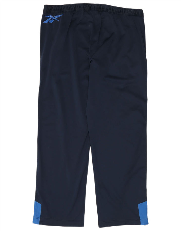Reebok Herren-Trainingshose mit Grafik, XL, Marineblau, Farbblock-Polyester