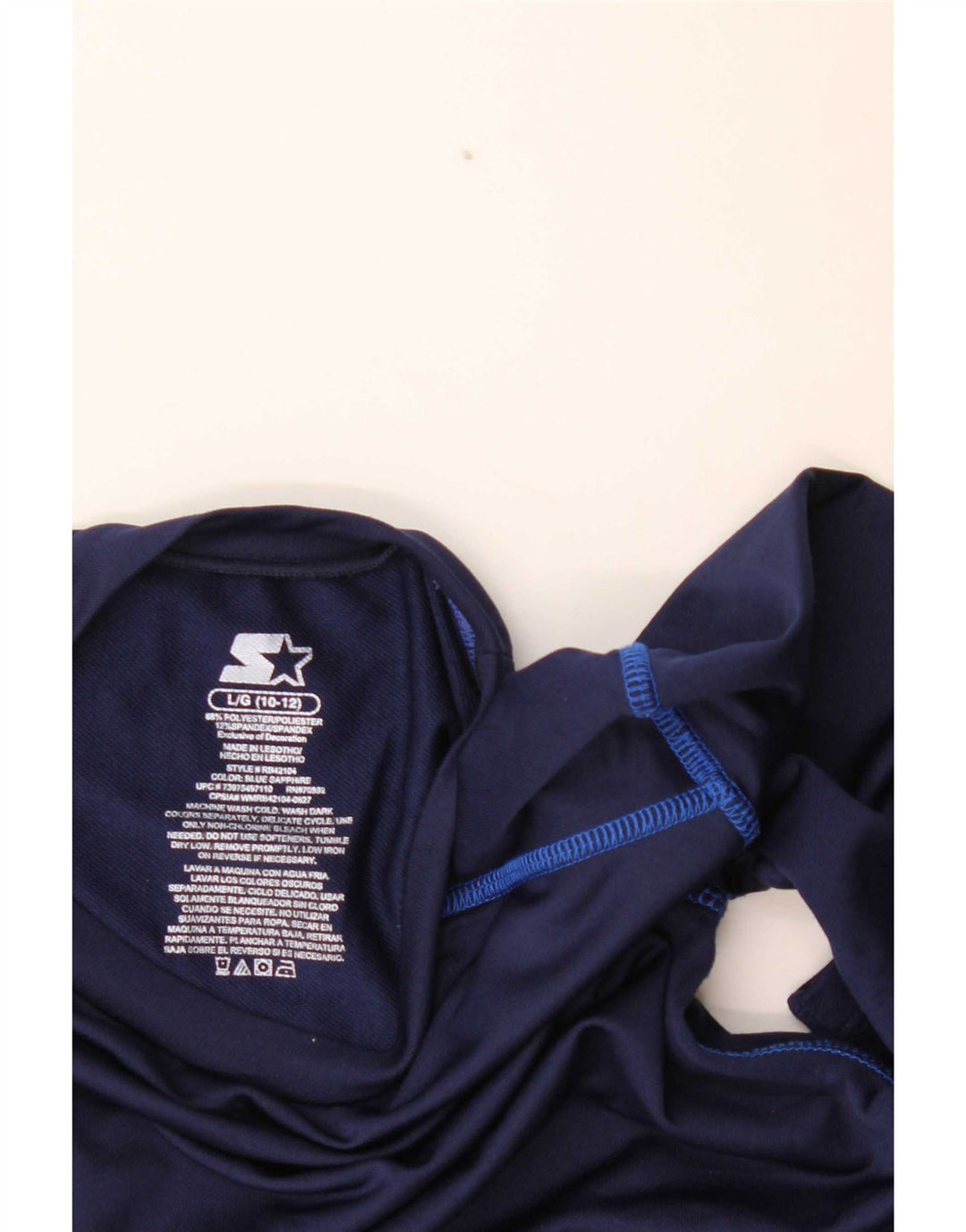 Starter-Oberteil für Jungen, langärmlig, 10–11 Jahre, Größe L, Marineblau, Polyester