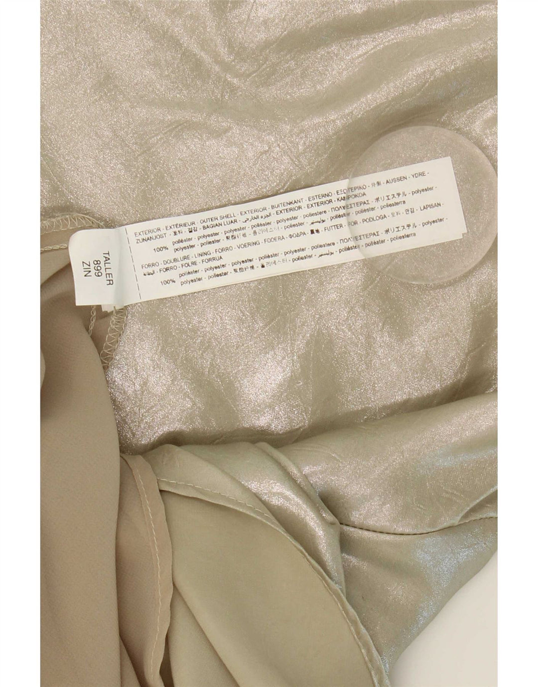 Zara Damen Neckholder-Kleid UK 6 XS Silber Polyester