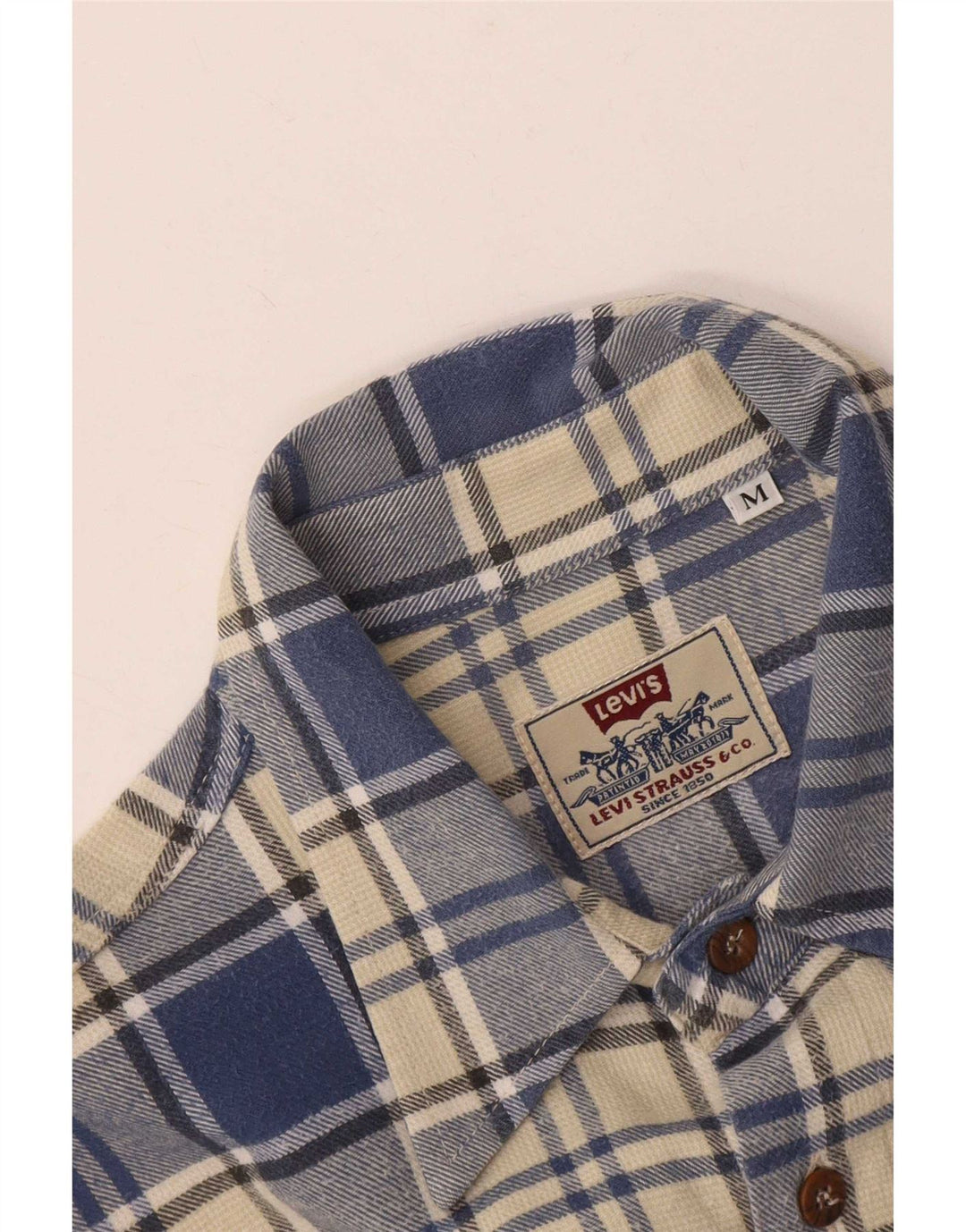 Levi's Herren Flanellhemd Mittelblau kariert