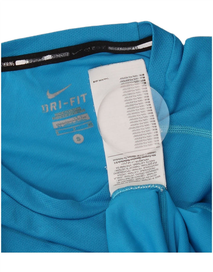 Nike Herren Dri Fit T-Shirt Top Small Blau Polyester