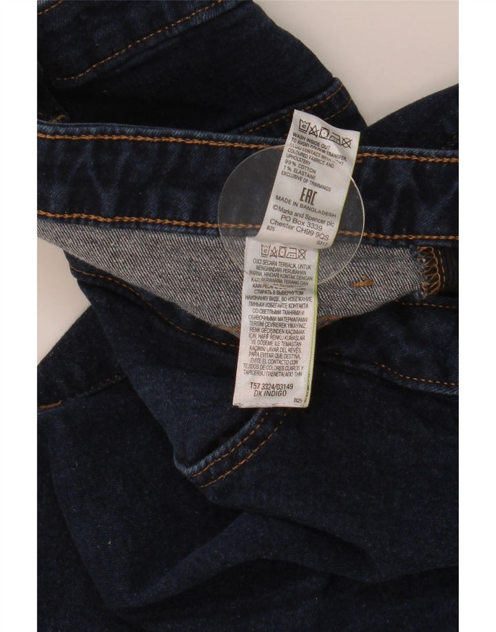 Marks & Spencer Damen-Jeansshorts UK 12 Medium W30 Marineblaue Baumwolle