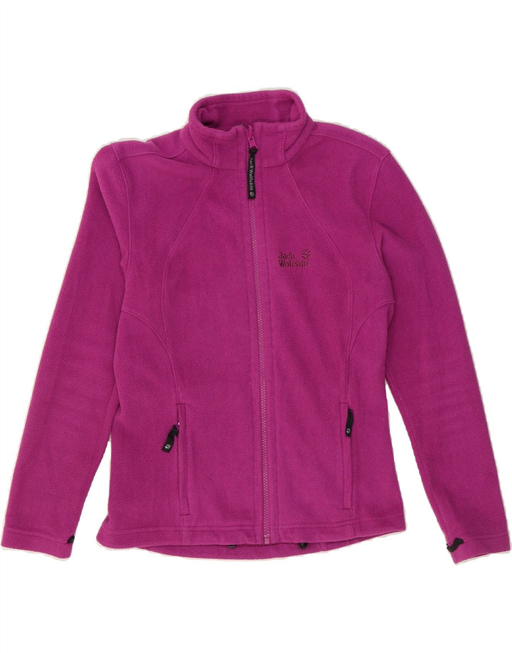 JACK WOLFSKIN Womens Fleece Jacket UK 8 Small Pink Polyester Vintage Jack Wolfskin and Second-Hand Jack Wolfskin from Messina Hembry 