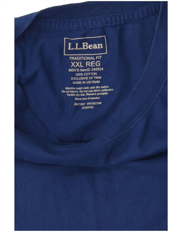 L.L.BEAN Herren-T-Shirt mit traditioneller Passform, 2XL, Blau, Baumwolle