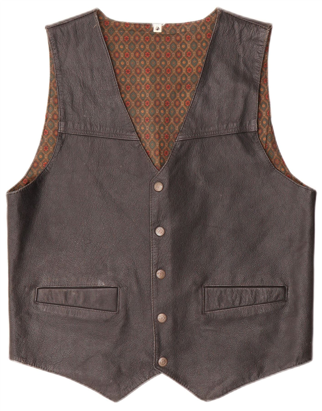 Vintage Herren Lederweste Kleines schwarzes Leder
