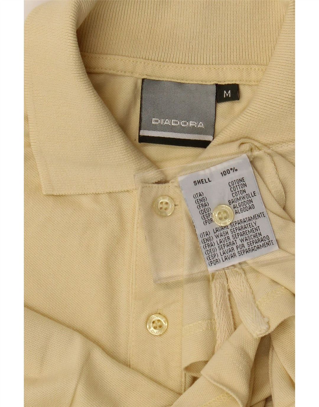 DIADORA Herren-Poloshirt aus mittelgelber Baumwolle