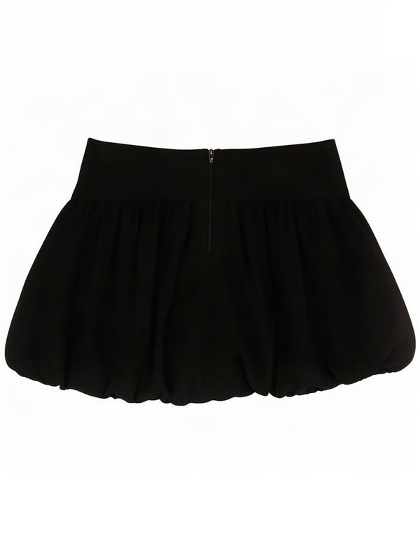 Zara Womens Mini Bubble Rock Medium W28 Schwarz Polyamid