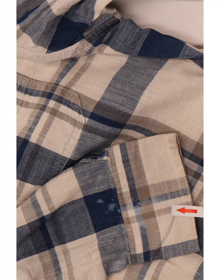 Wrangler Herrenhemd, groß, beige, kariert, Baumwolle