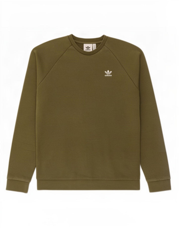 Adidas Herren Sweatshirt Pullover Medium Khaki Baumwolle