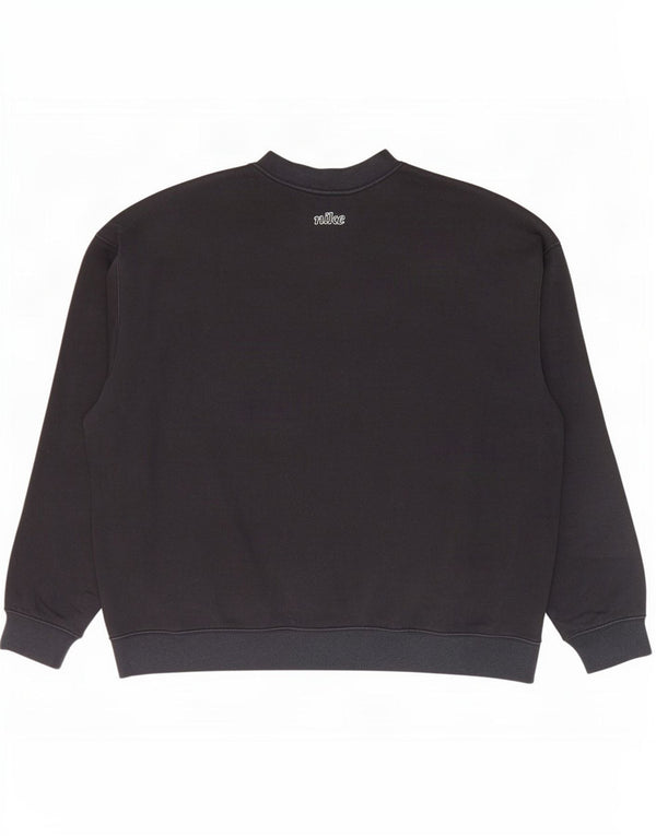 Nike Herren-Sweatshirt mit Dri-Fit-Grafik, groß, aus schwarzer Baumwolle
