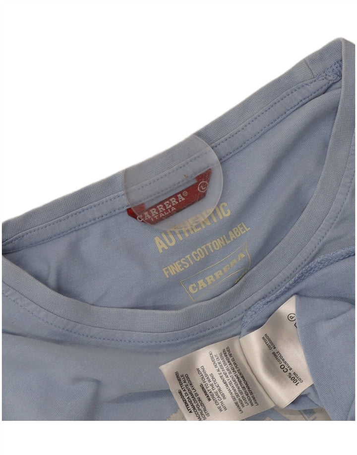 Carrera Herren-T-Shirt mit Grafik, groß, aus blauer Baumwolle