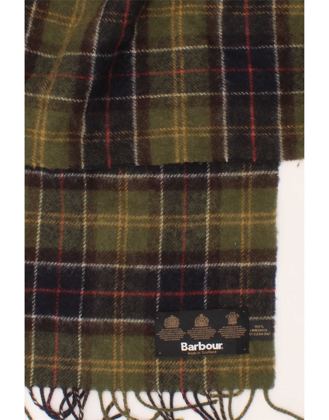 Barbour Herren-Rechteckschal, Einheitsgröße, grün kariert