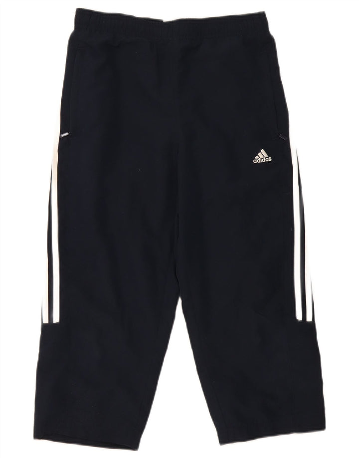 Adidas Capri-Trainingshose für Damen, UK 10, Größe S, Marineblau, Polyester