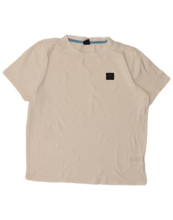 North Sails Herren T-Shirt Top Large Weiß Baumwolle