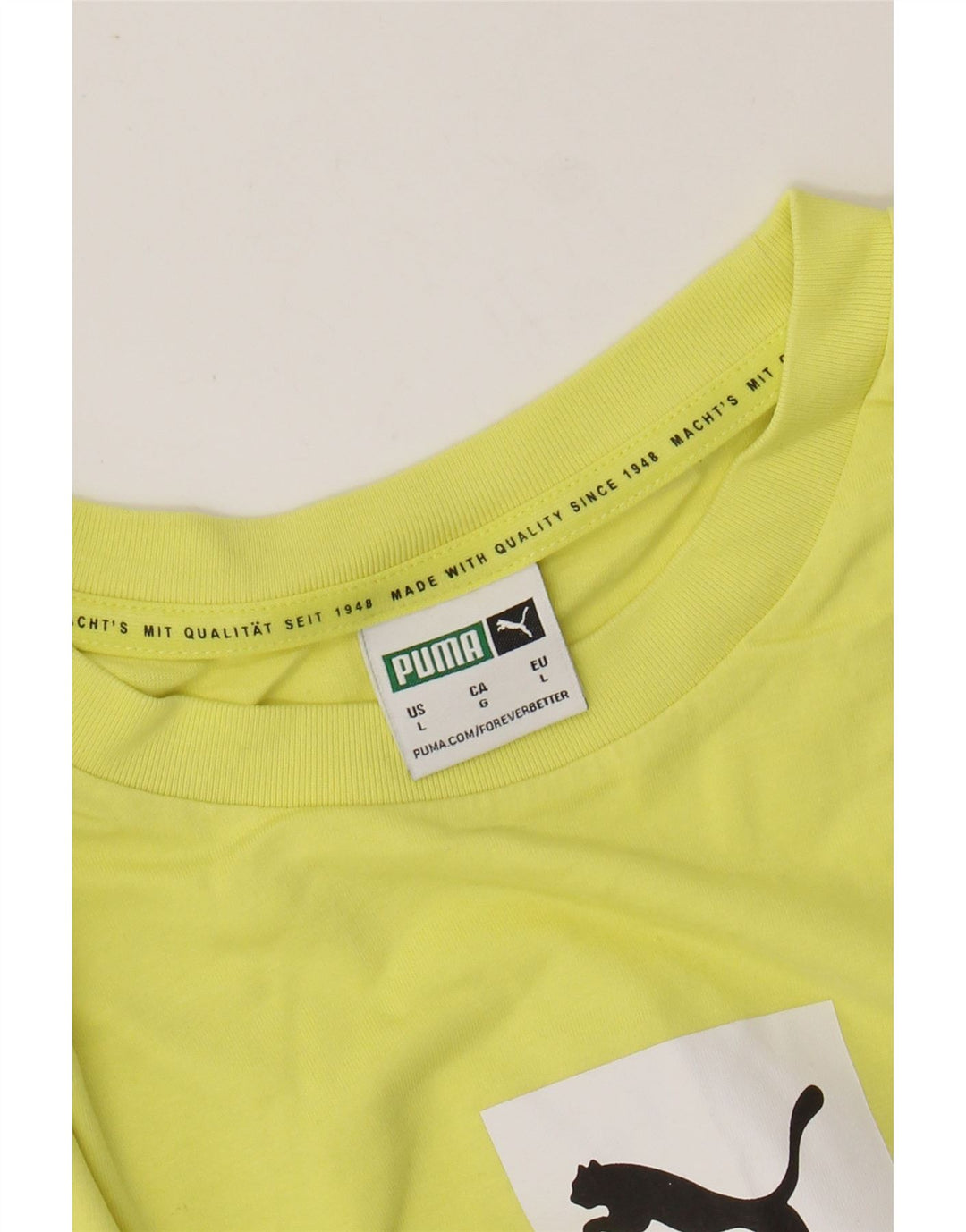 PUMA Herren Grafik T-Shirt Top Large Gelb