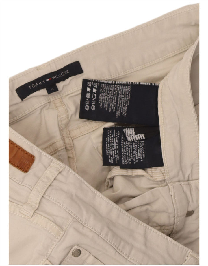 Tommy Hilfiger Damen-Hose, kurz geschnitten, US 8, mittelgroß, W30, L25, weiße Baumwolle