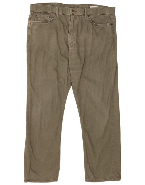 Marks & Spencer Damen Regular Straight Jeans W38 L29 Grüne Baumwolle
