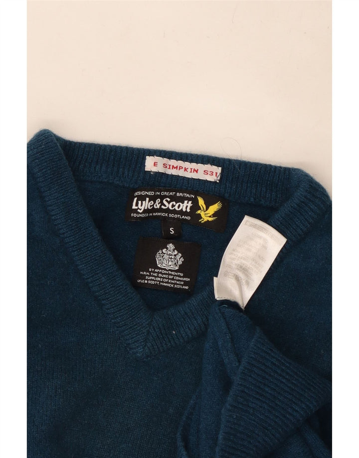 Lyle & Scott Damen-Pullover mit V-Ausschnitt, Gr. 10, Größe S, Blau