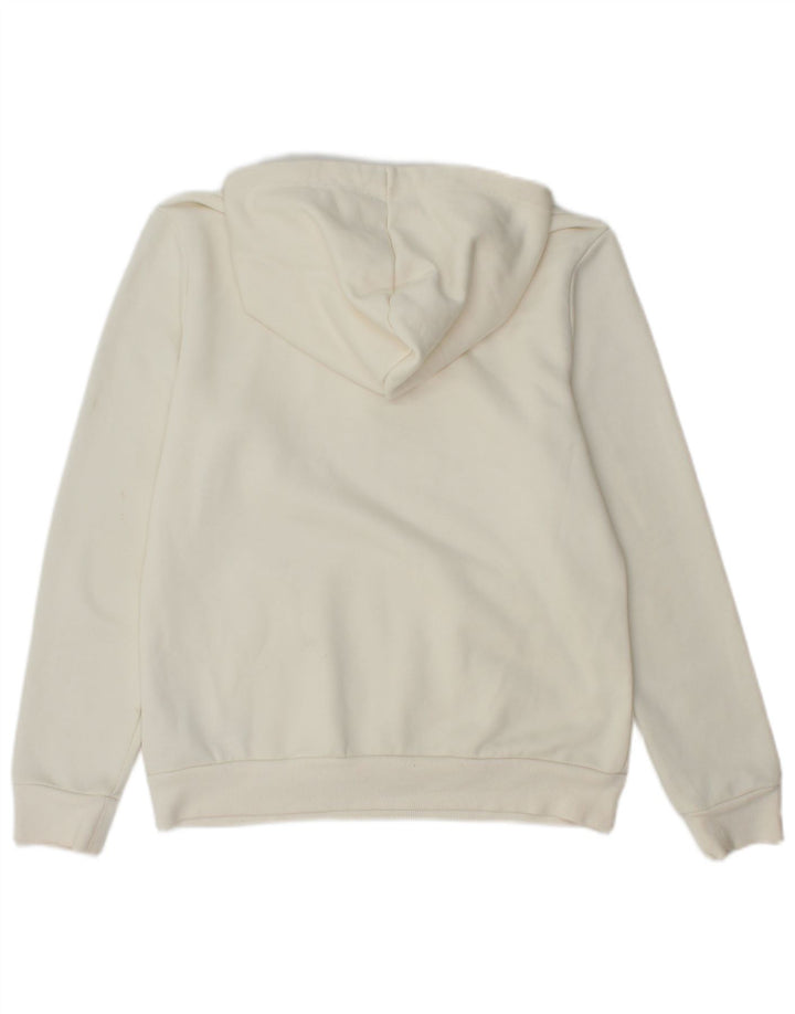 Puma Damen Kapuzenpullover UK 14 Mittelweiße Baumwolle