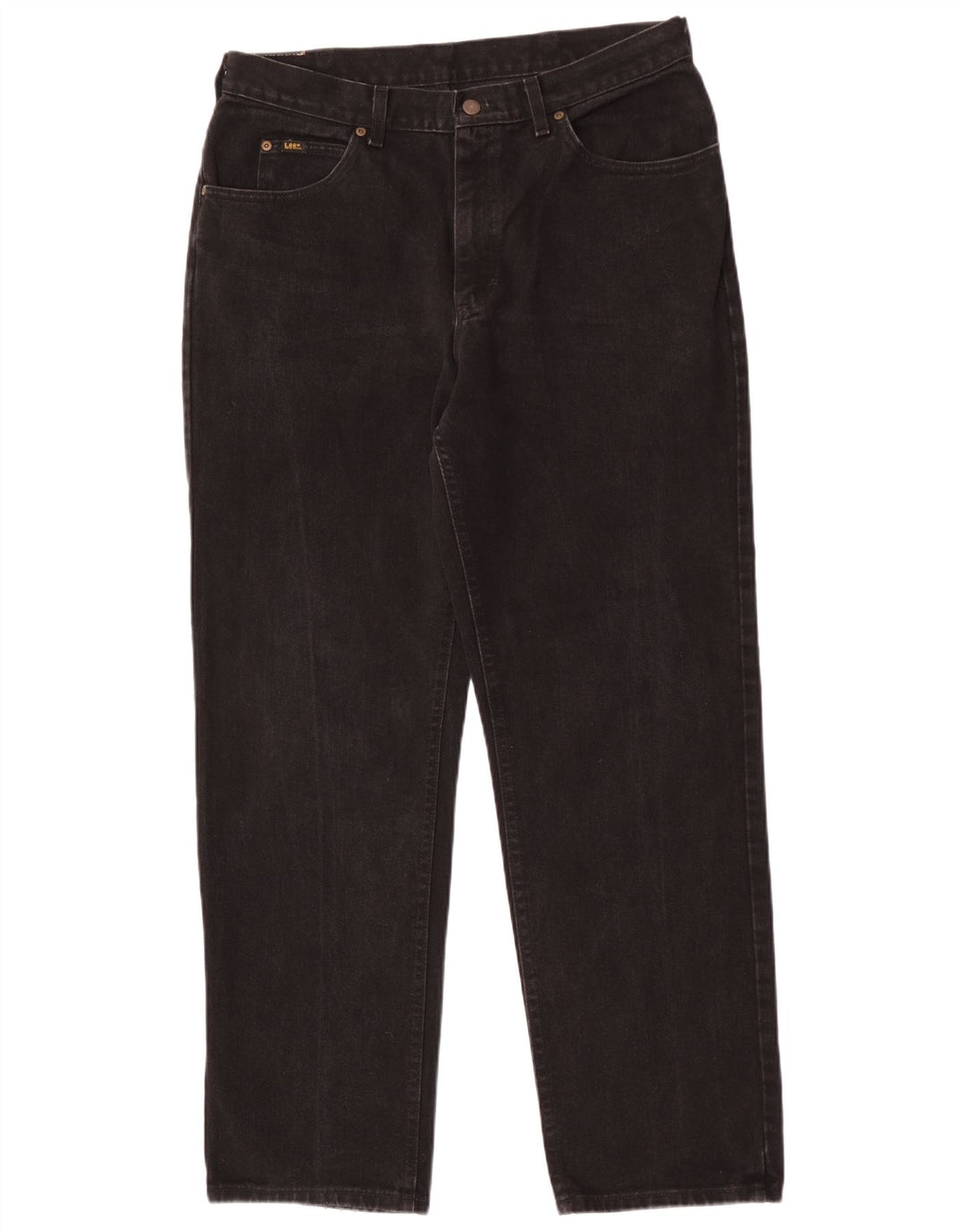 Lee Herren Straight Jeans W34 L32 Schwarz