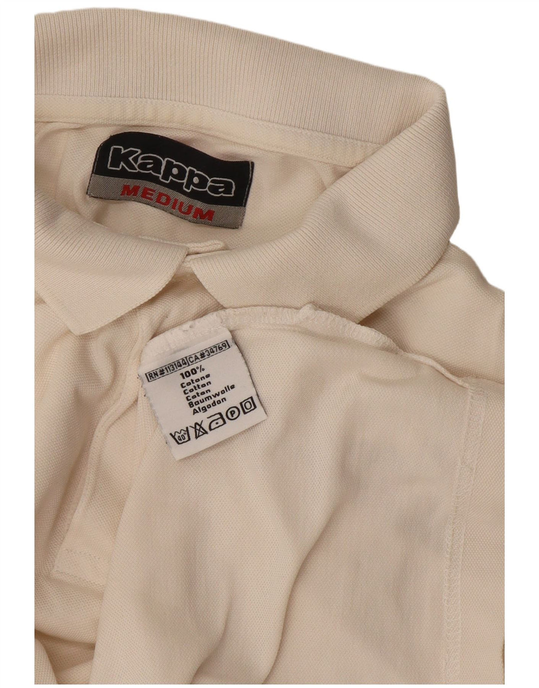 Kappa Herren-Poloshirt aus mittelweißer Baumwolle