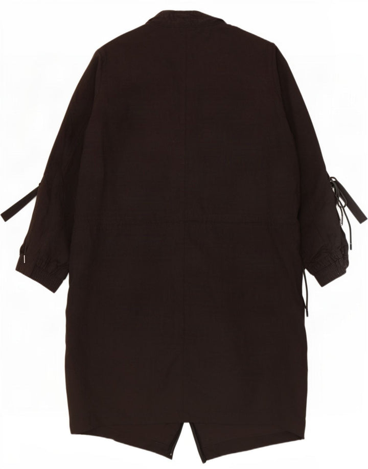 Zara Damen Mantel mit 3/4-Ärmeln, UK 6, XS, Schwarz, Polyester