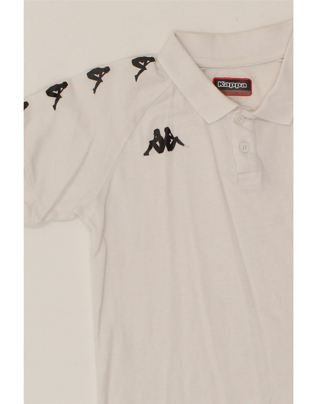 KAPPA Boys Graphic Polo Shirt 11-12 Years White Cotton Vintage Kappa and Second-Hand Kappa from Messina Hembry 
