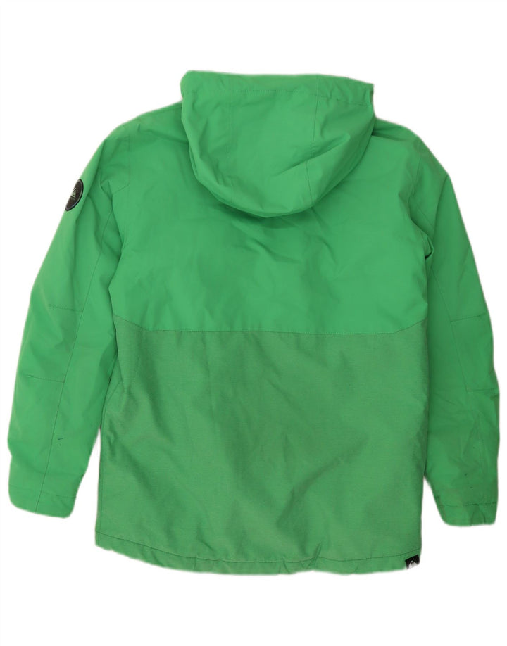 QUIKSILVER Jungen-Windjacke mit Kapuze, 13–14 Jahre, XL, grünes Nylon